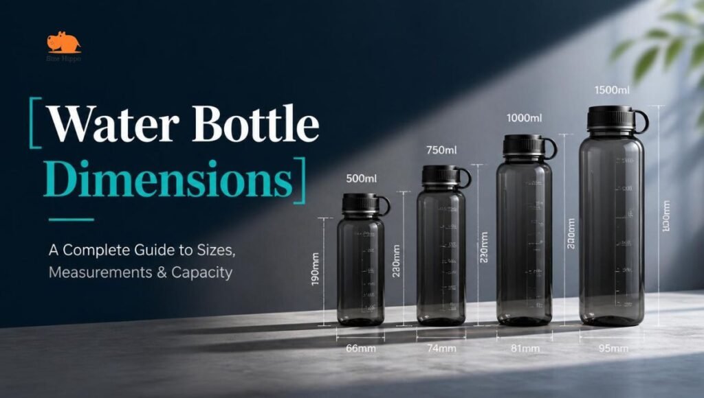 water bottle dimensions