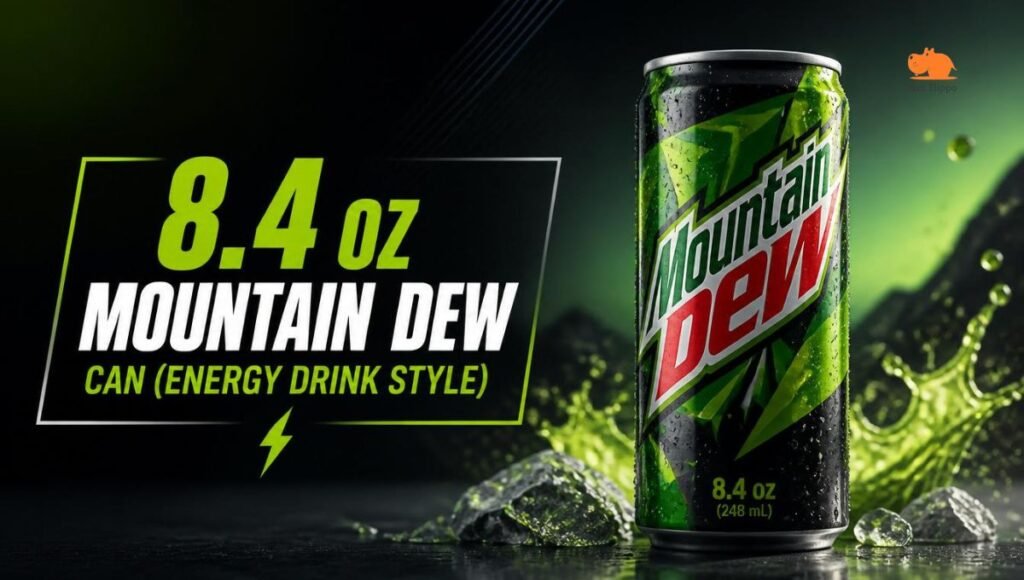 8.4 oz Mountain Dew Can (Energy Drink Style)