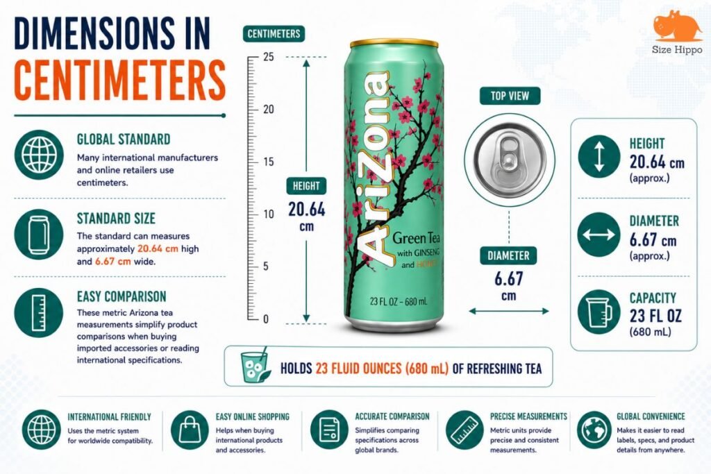 Arizona Tea Can Size Dimensions