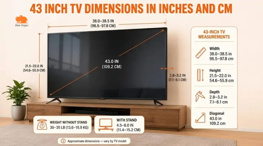 TV Dimensions in Inches & Centimeters