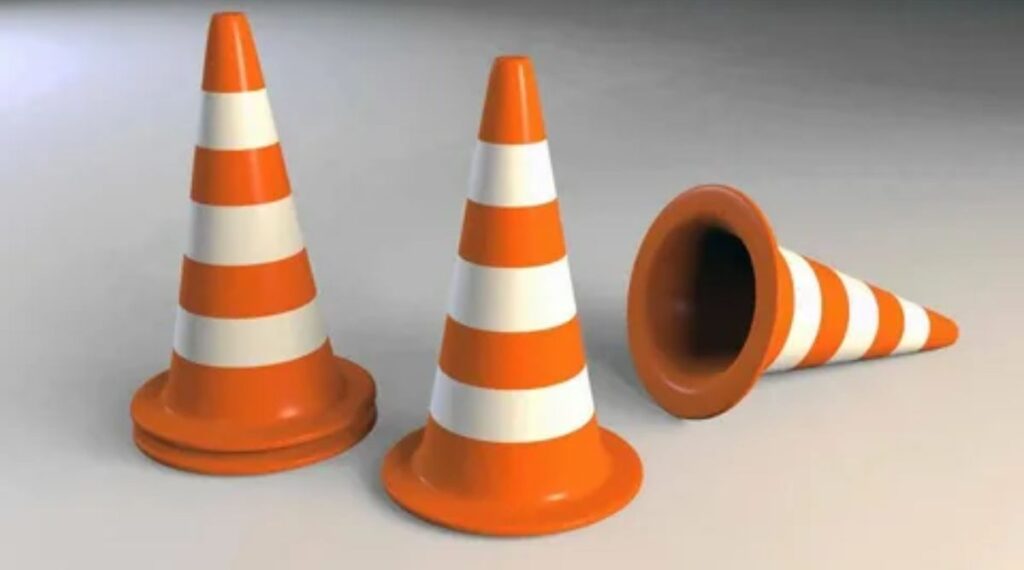 3 Feet High Traffic Cones