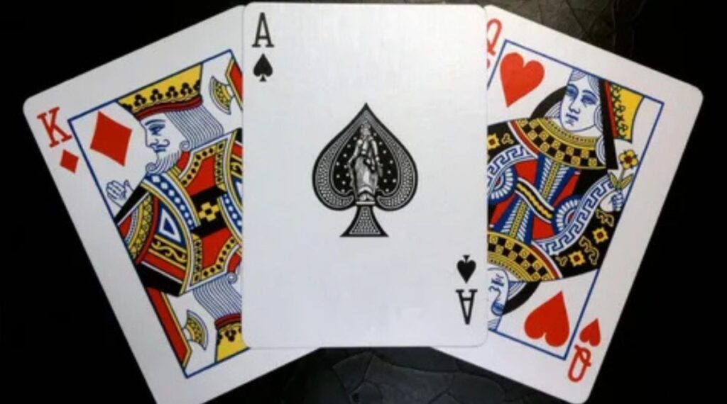  Three Standard Playing Cards