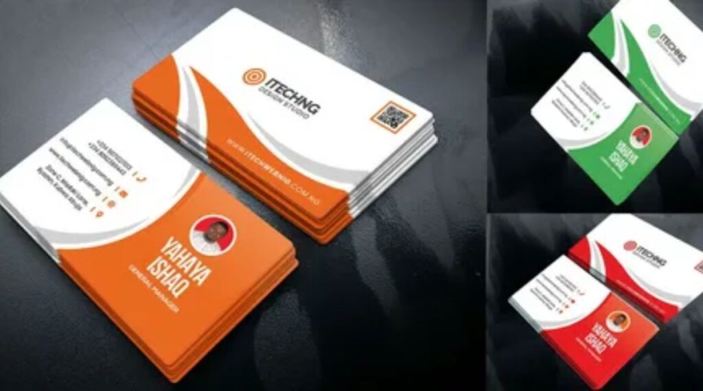 Six Business Cards A Perfect Example of 12 Inches