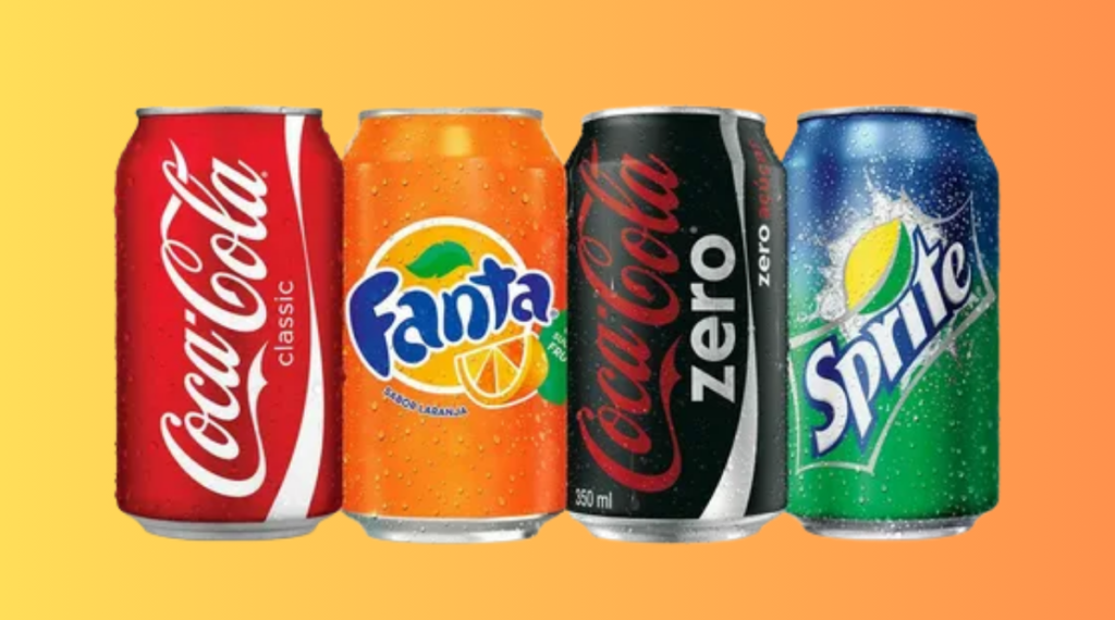 Four Standard Soda Cans