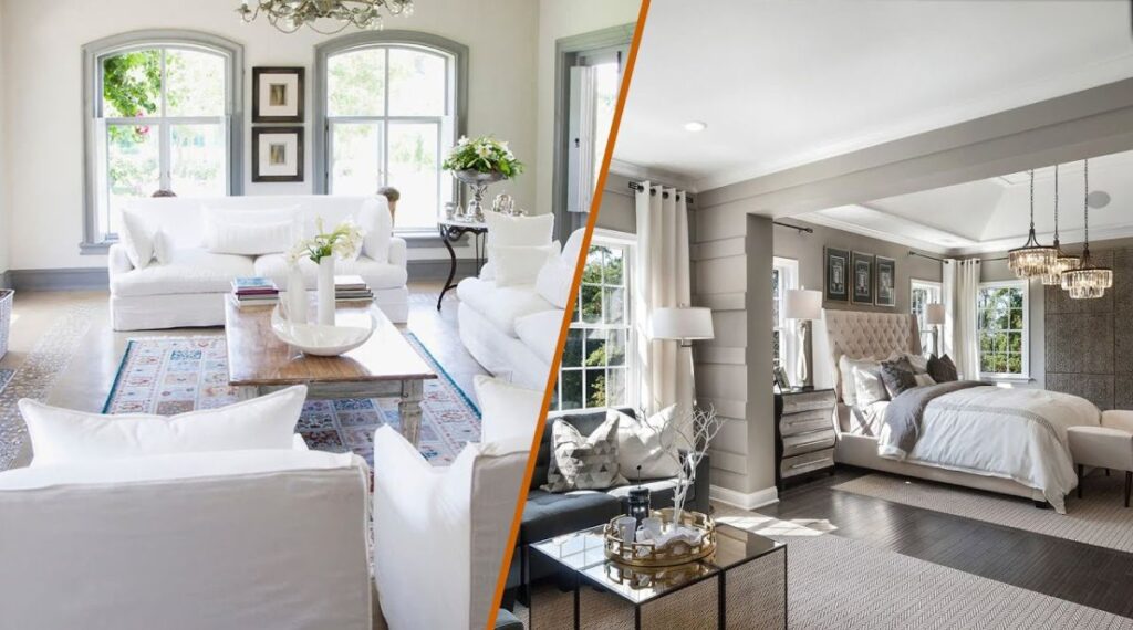 The average living room size