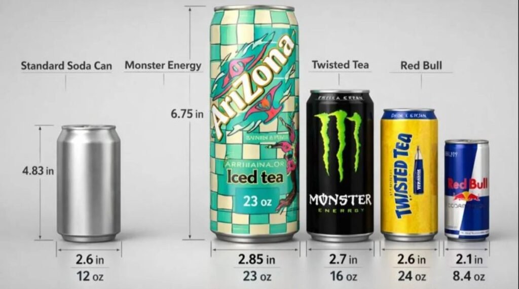 Arizona Tea Can Size Dimensions