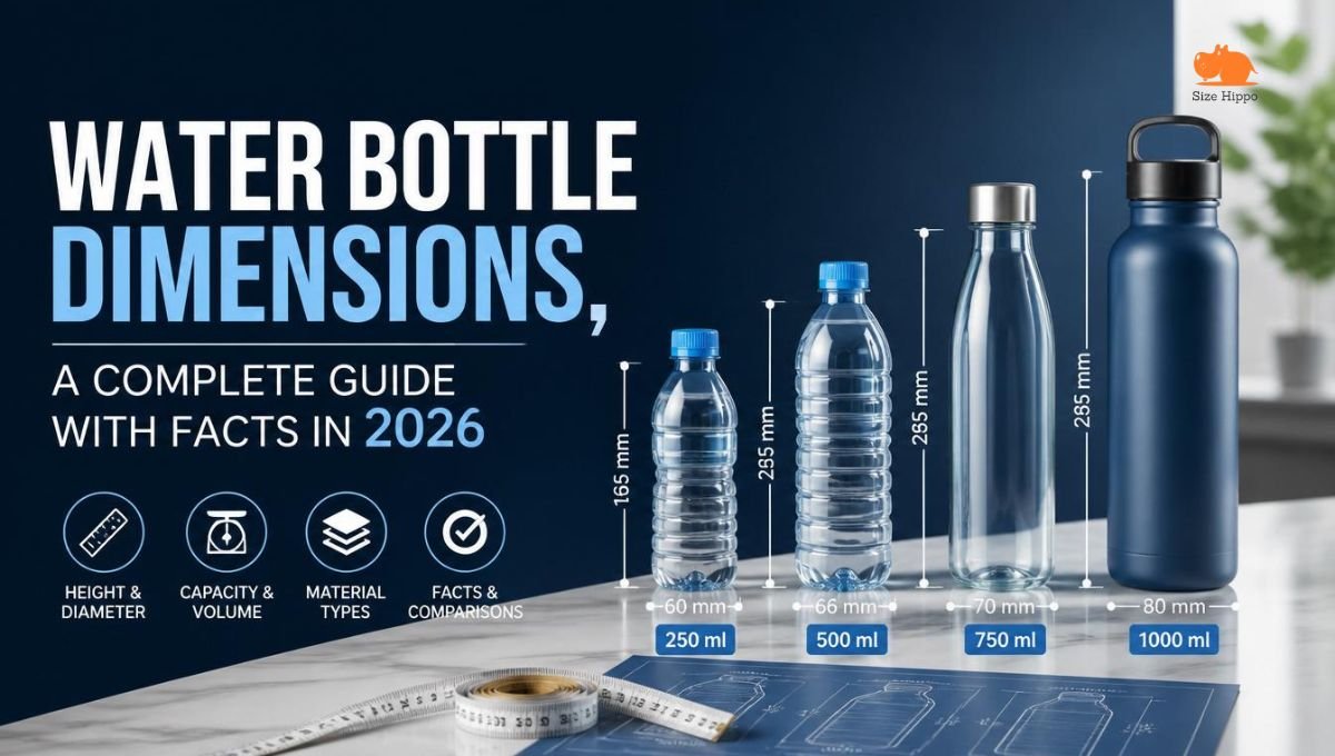 water bottle dimensions