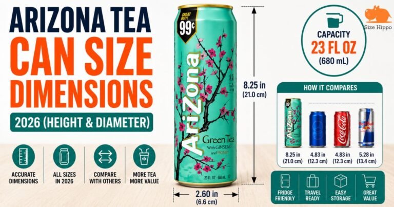Arizona Tea Can Size Dimensions