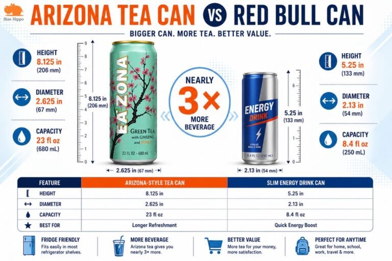 Arizona Tea Can Size Dimensions 2026 (Height & Diameter)