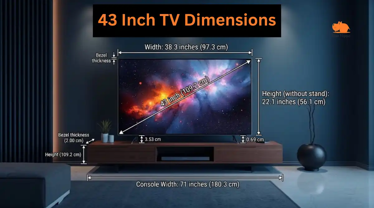 43 Inch TV Dimensions: Width, Height, Depth & Room Setup Guide